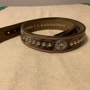 Larry Mahan Hair on Cowhide Belt Size 36